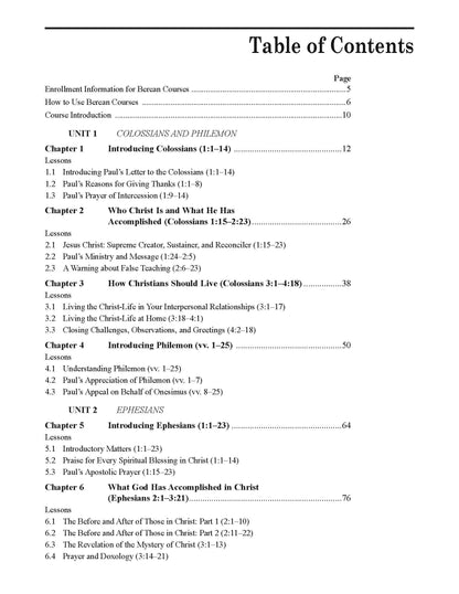 Prison Epistles:  Colossians, Philemon, Ephesians, and Philippians