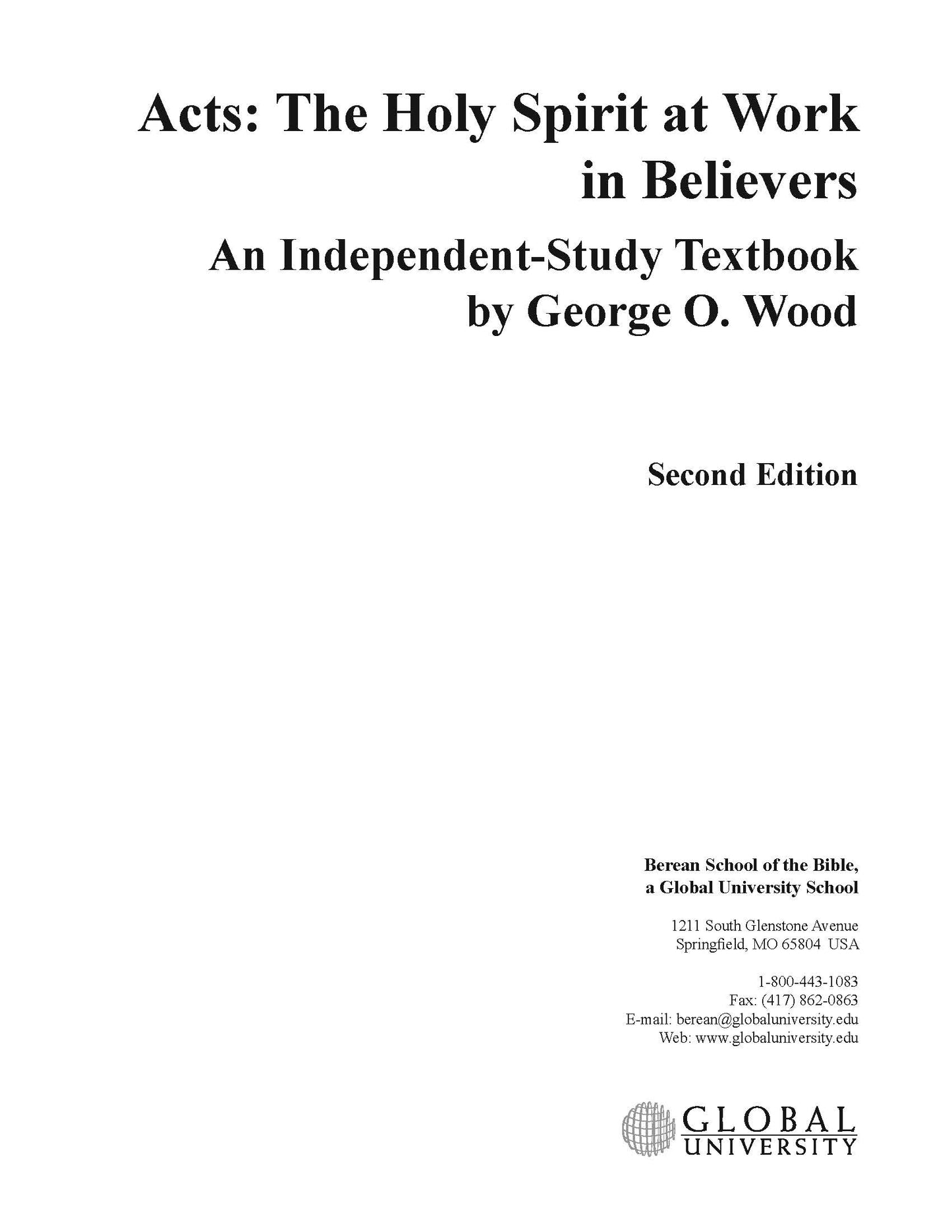 Acts: The Holy Spirit at Work in Believers