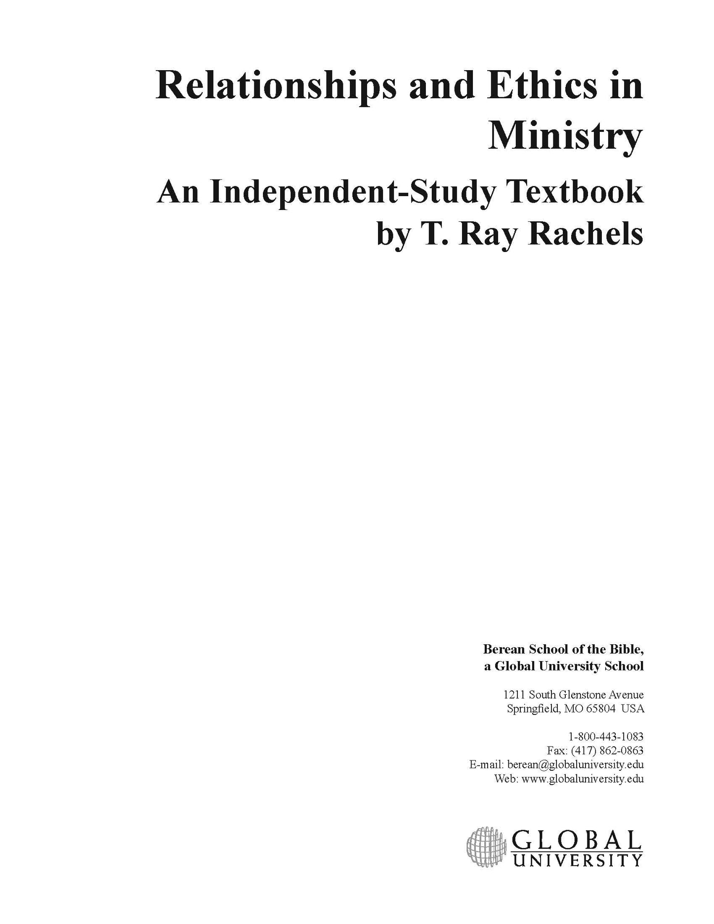 Relationships and Ethics in Ministry