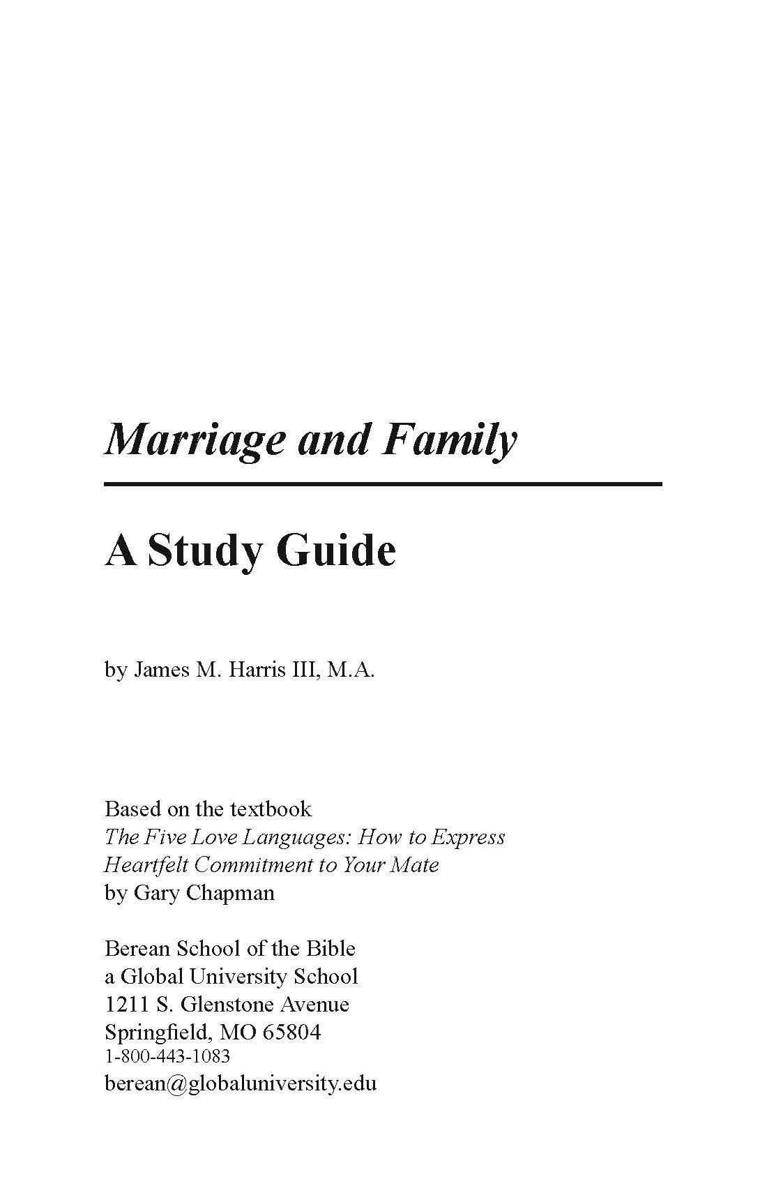 Marriage & Family