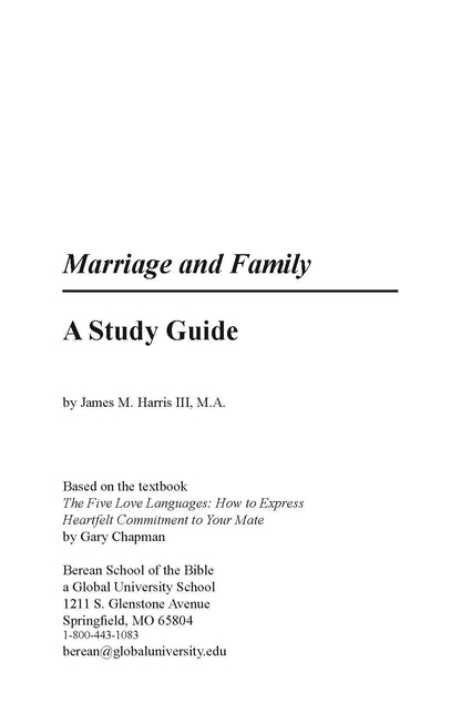 Marriage & Family