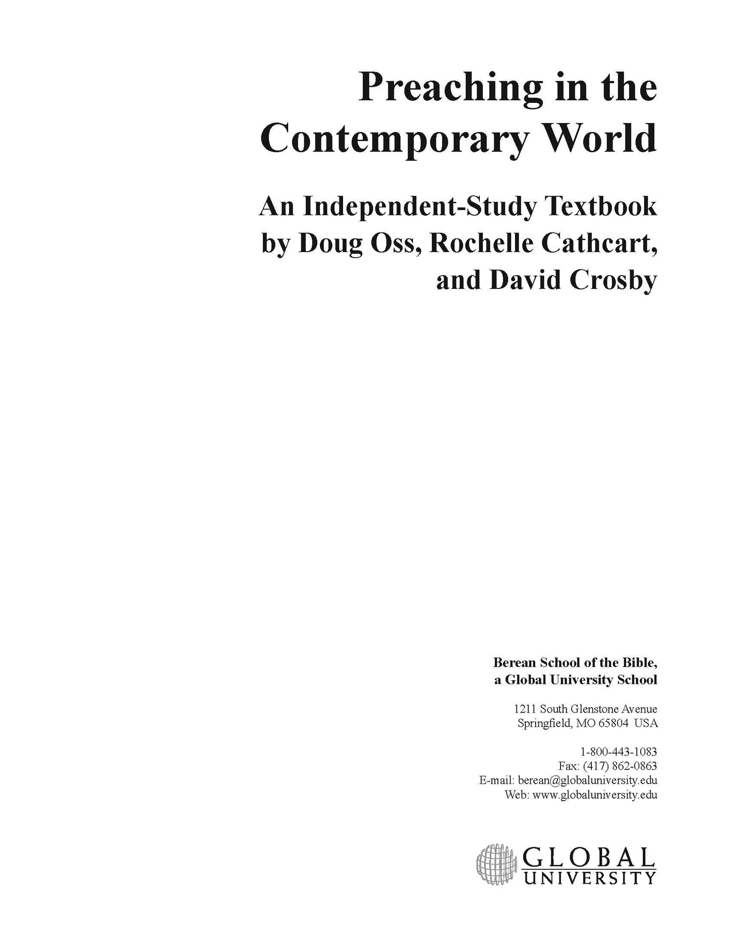 Preaching in the Contemporary World