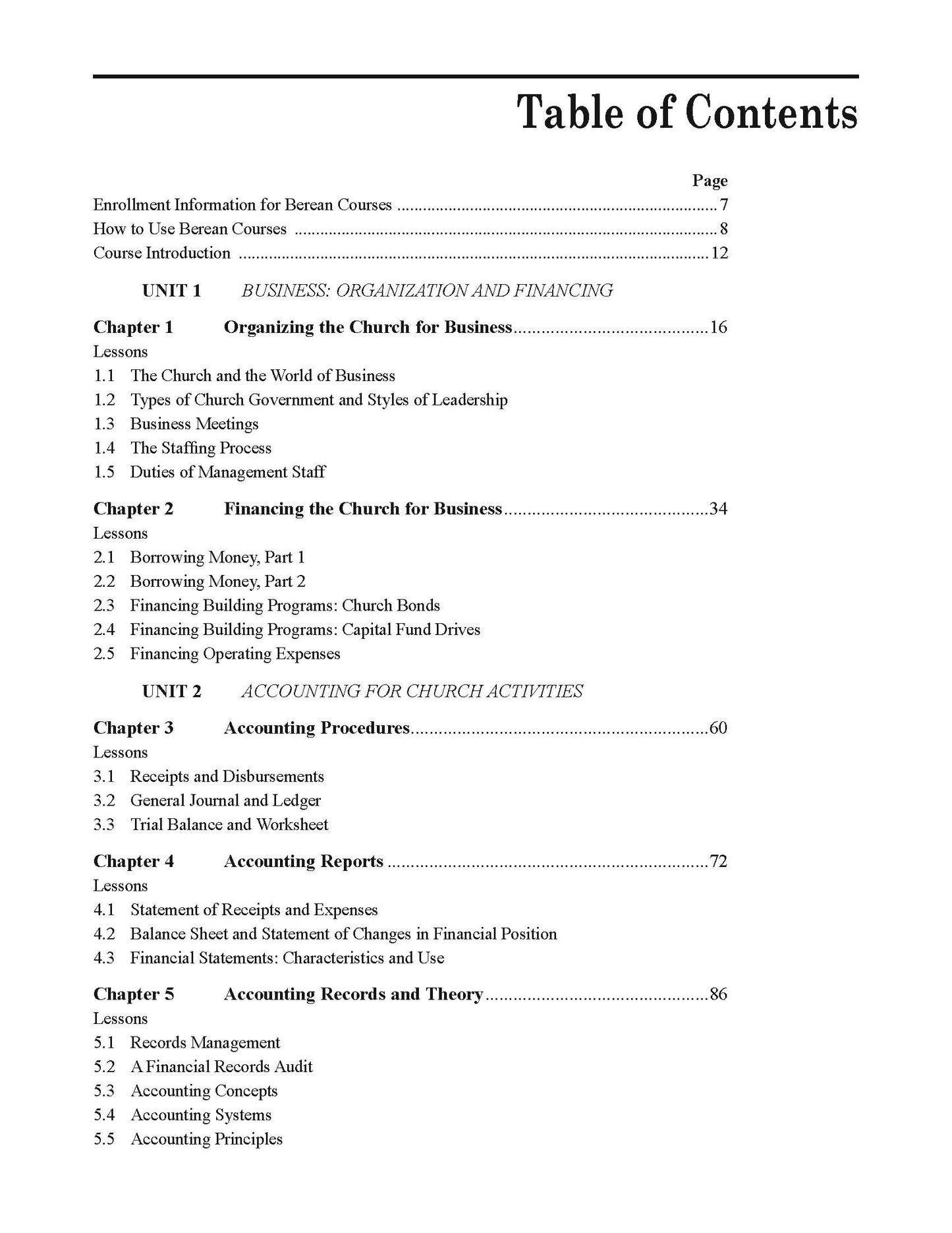 Church Administration, Finance, and Law