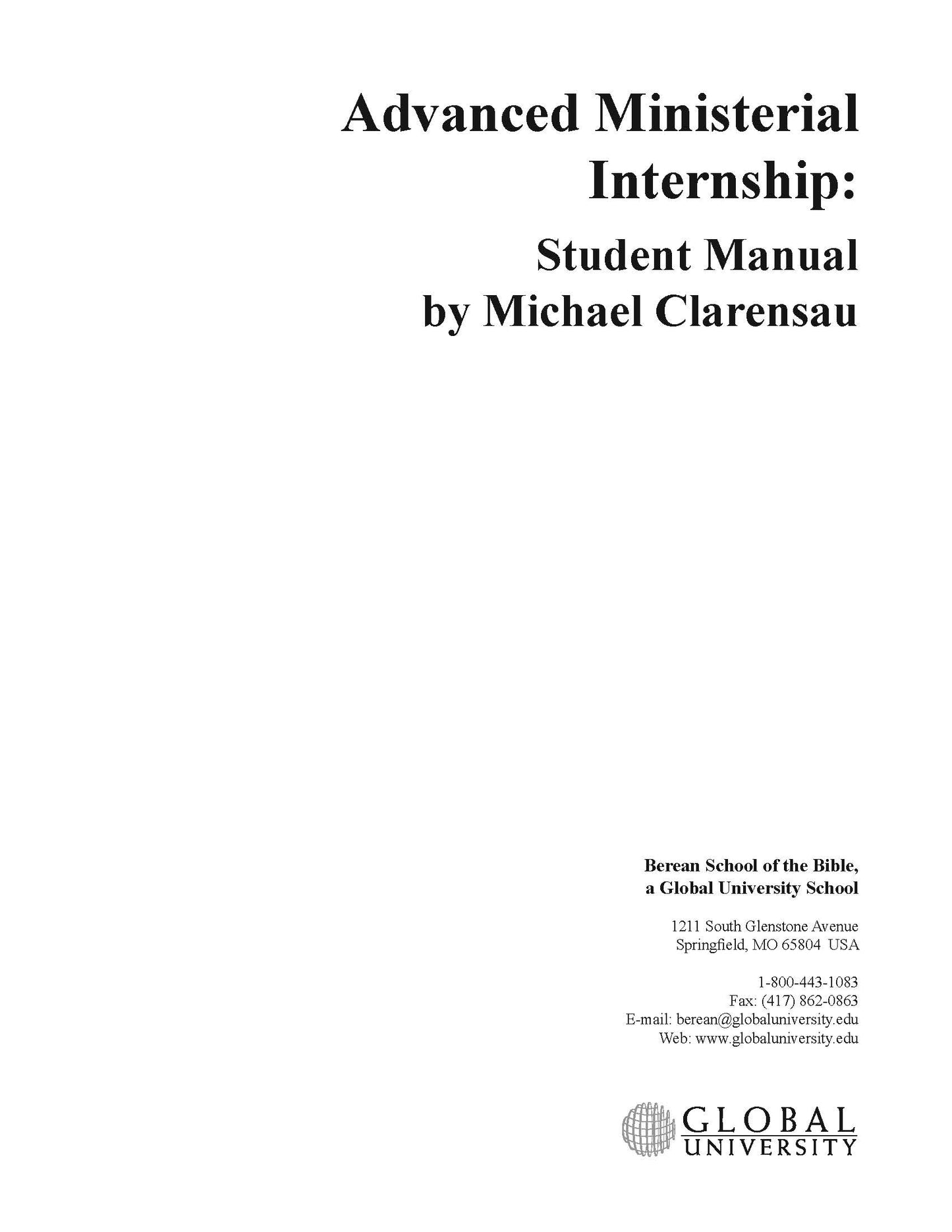Advanced Ministerial Internship