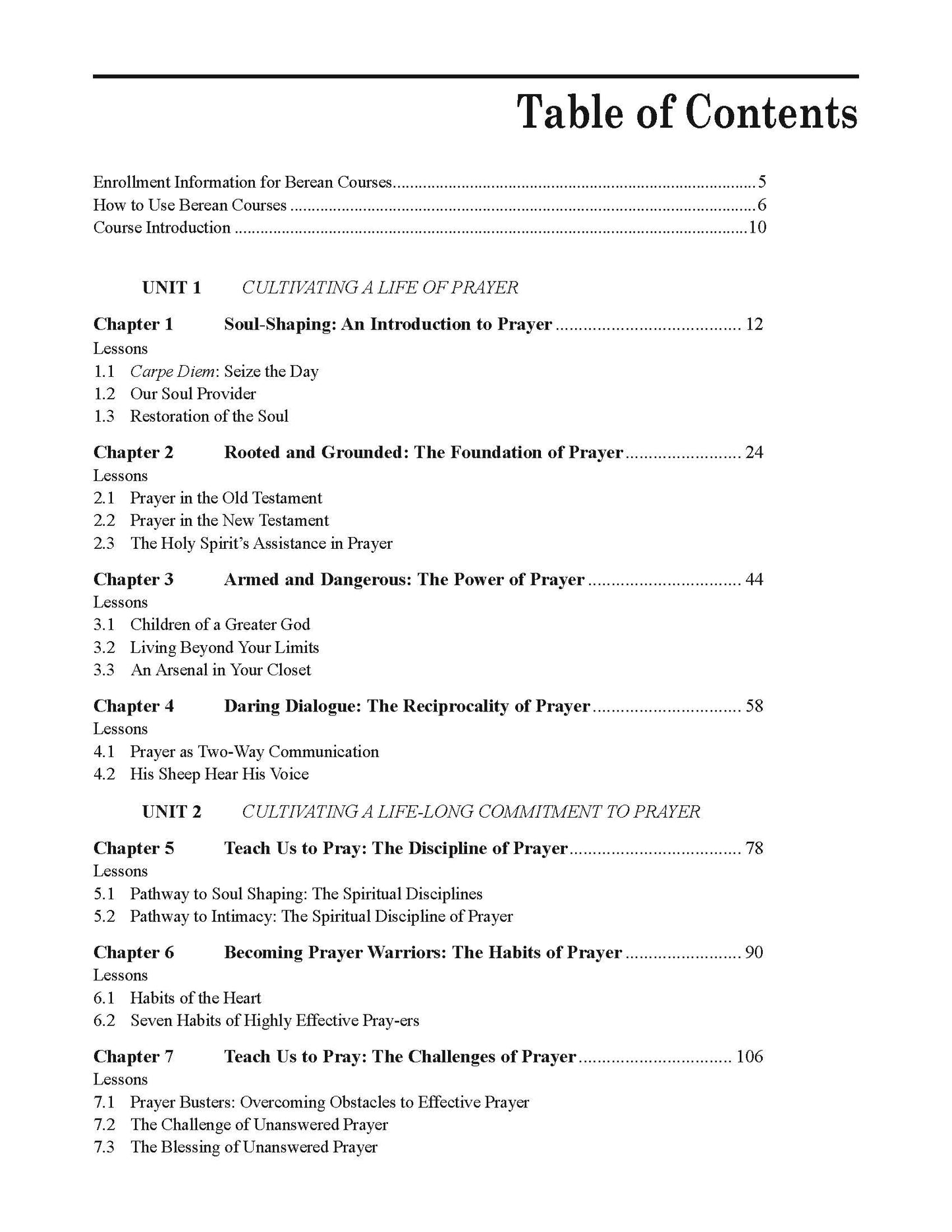 Prayer and Worship