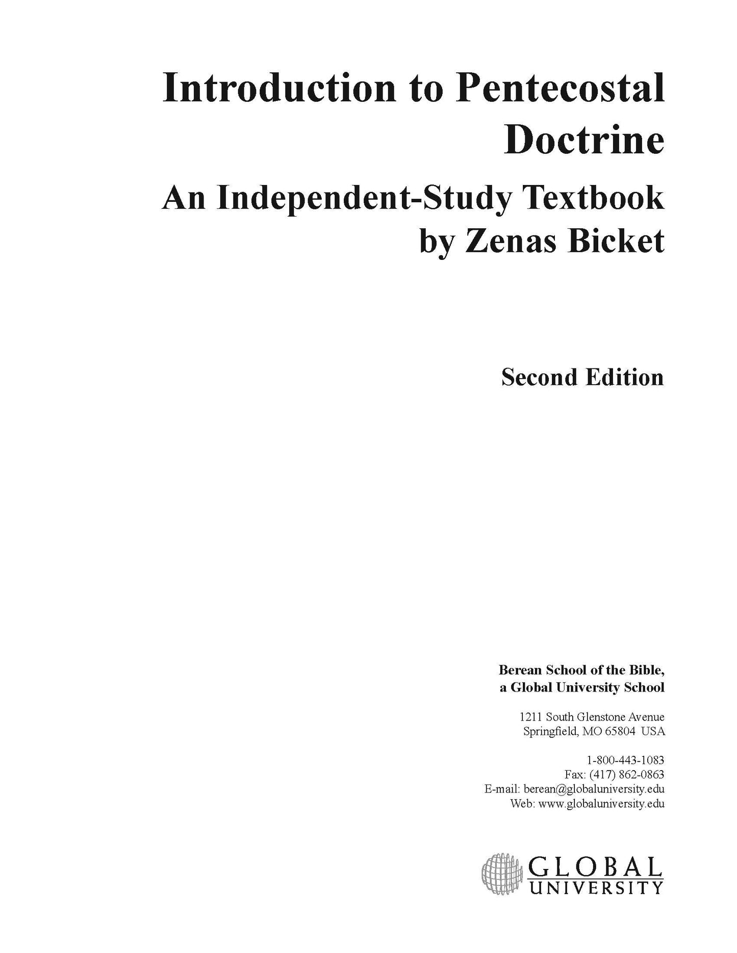 Introduction to Pentecostal Doctrine